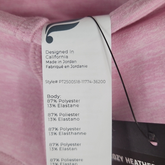 Fabletics Cozy High-Waisted Heather Pink Leggings Mini Flare Short Sz XL NWT - Picture 8 of 9